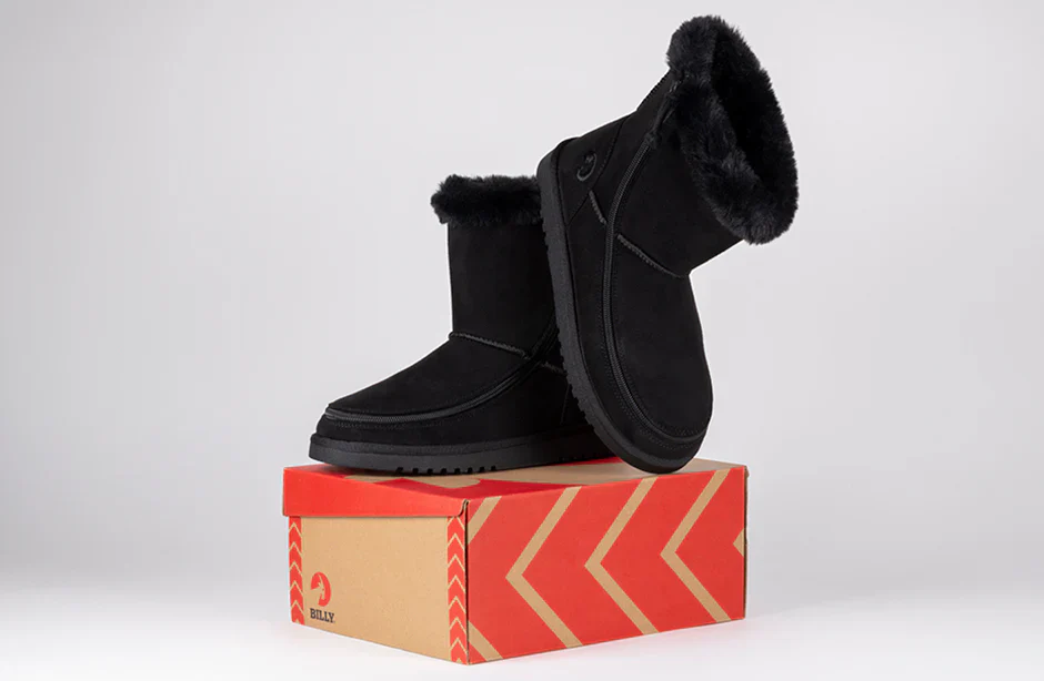 Billy Footwear (Womens) - Faux Suede Cosy Boots 2 - Image 15