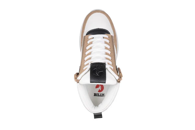 Billy Footwear (Womens) - High Top White/Tan/Black Comfort DZ - CLEARANCE - Image 3